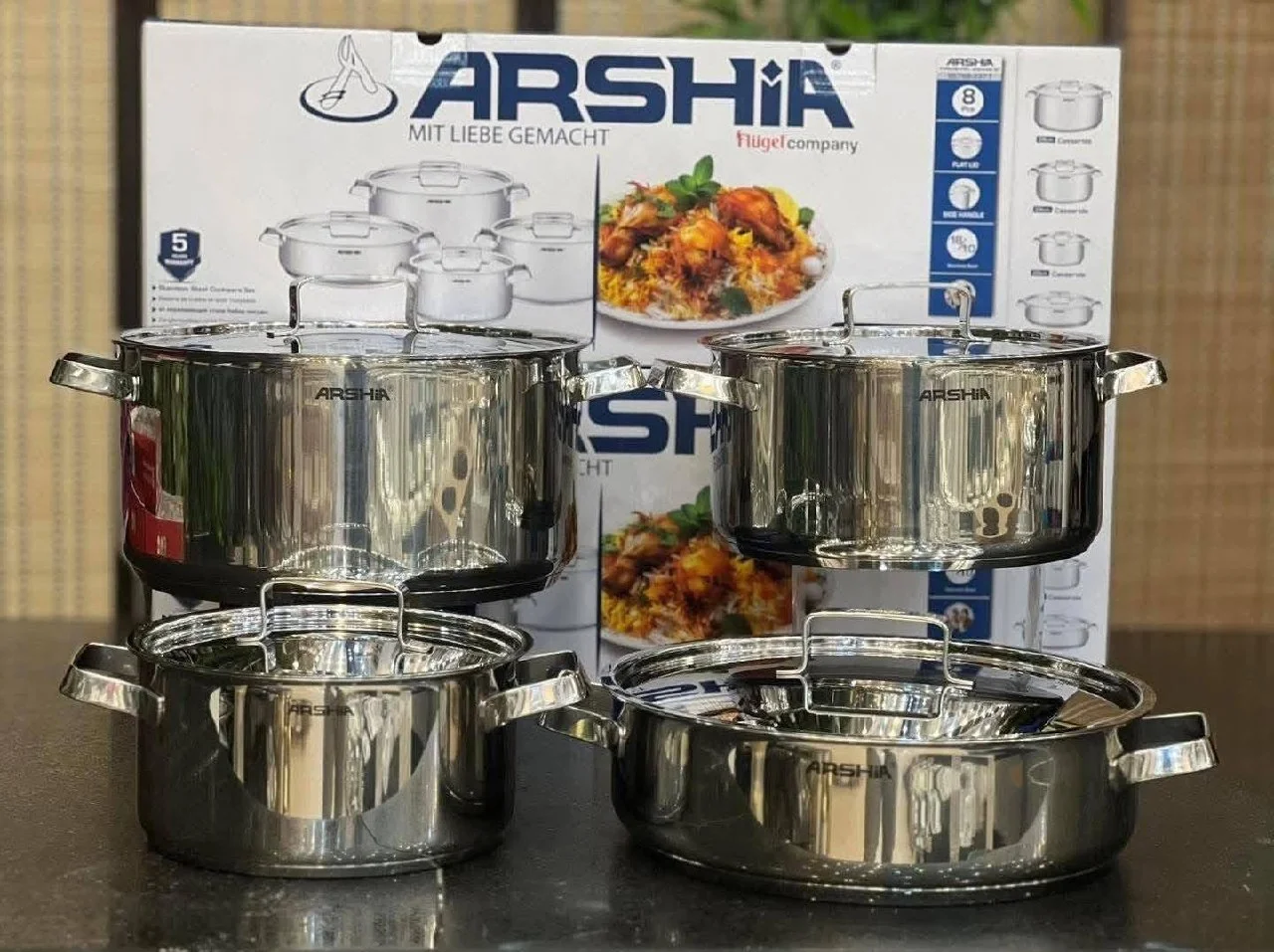 طقم حلل استالس اصلي 18عل10-منتجات ارشيا - مصر