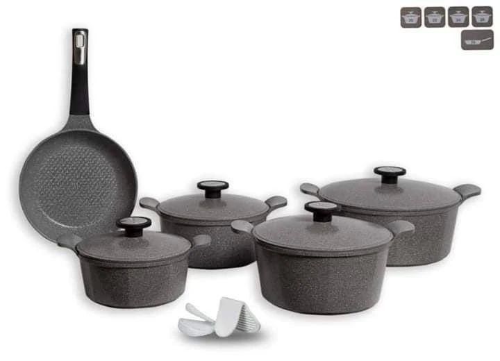 طقم حلل جرانيت نيوفلام الكورى 11 قطعه-منتجات ارشيا - مصر