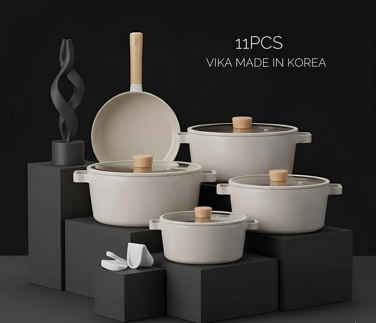 طقم حله سيراميك فيكا كوري ماركة نيوفلام 11قطعه-منتجات ارشيا - مصر